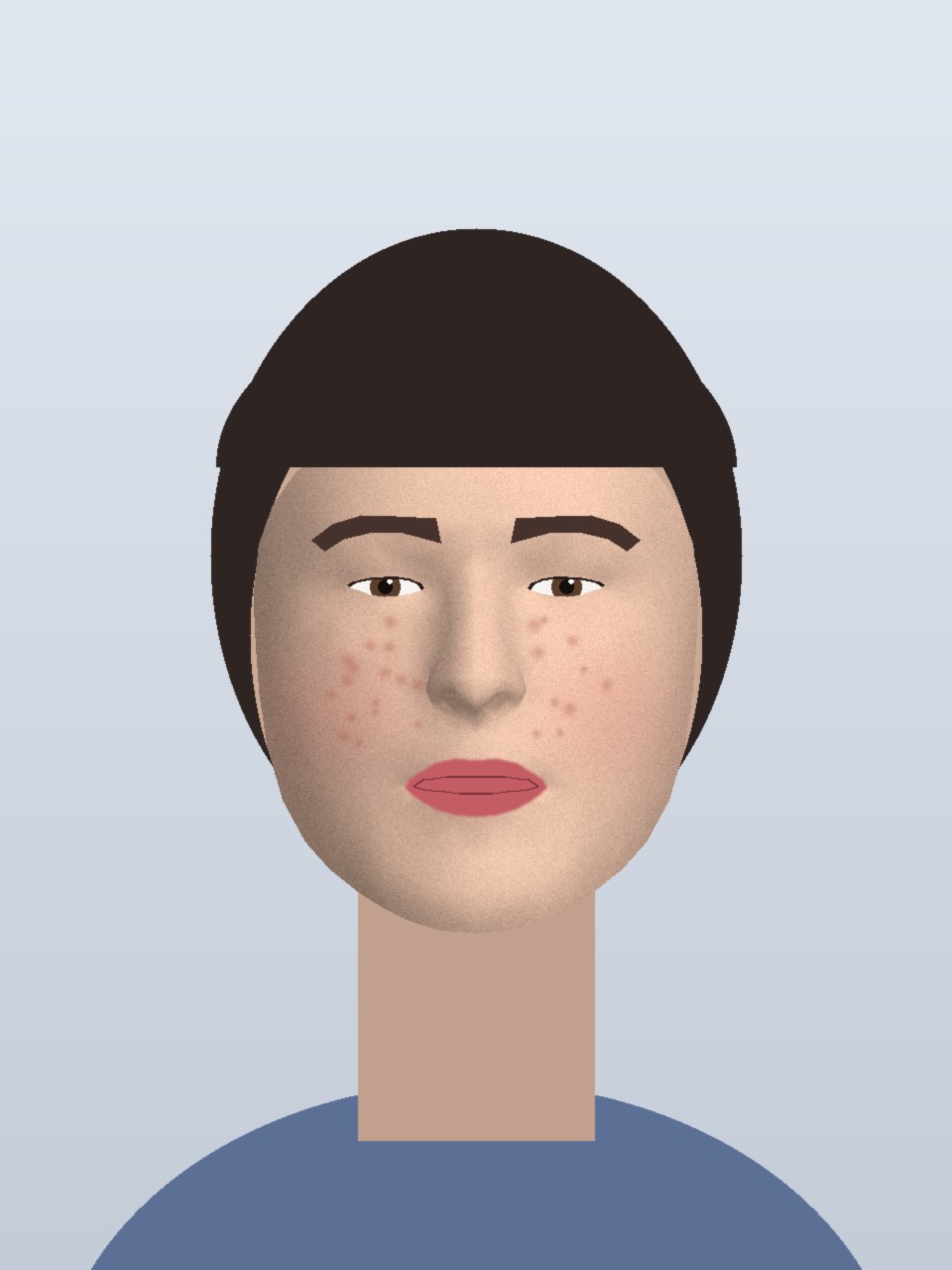 예시 얼굴 원본 (실제 인물 아님)